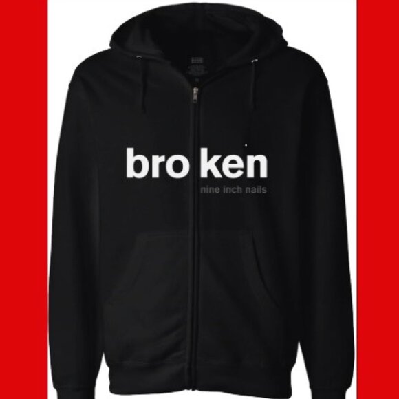 Awesome Nine Inch Nails NIN "Broken" Zip Hoodie Mens 2X NWT - Picture 1 of 9